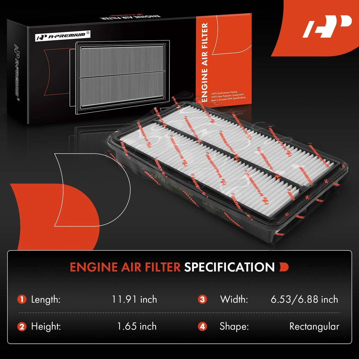 Cabin Air Filter with Activated Carbon & Engine Filter for Acura MDX 2014-2020
