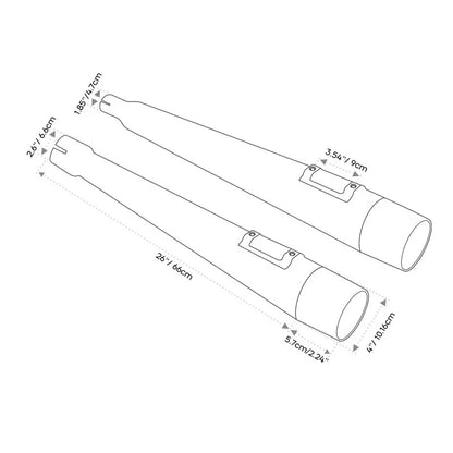 Chrome Dual Slip-On Mufflers for Harley Touring 2017-2023