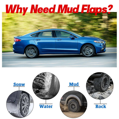 4-Piece Set of Splash Guards for Ford Fusion 2.0L (2013-2018)
