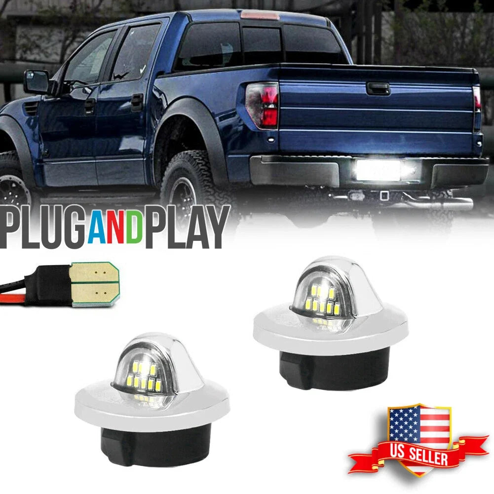 LED License Plate Lights for Ford F-150 Raptor Explorer (2010–2023)