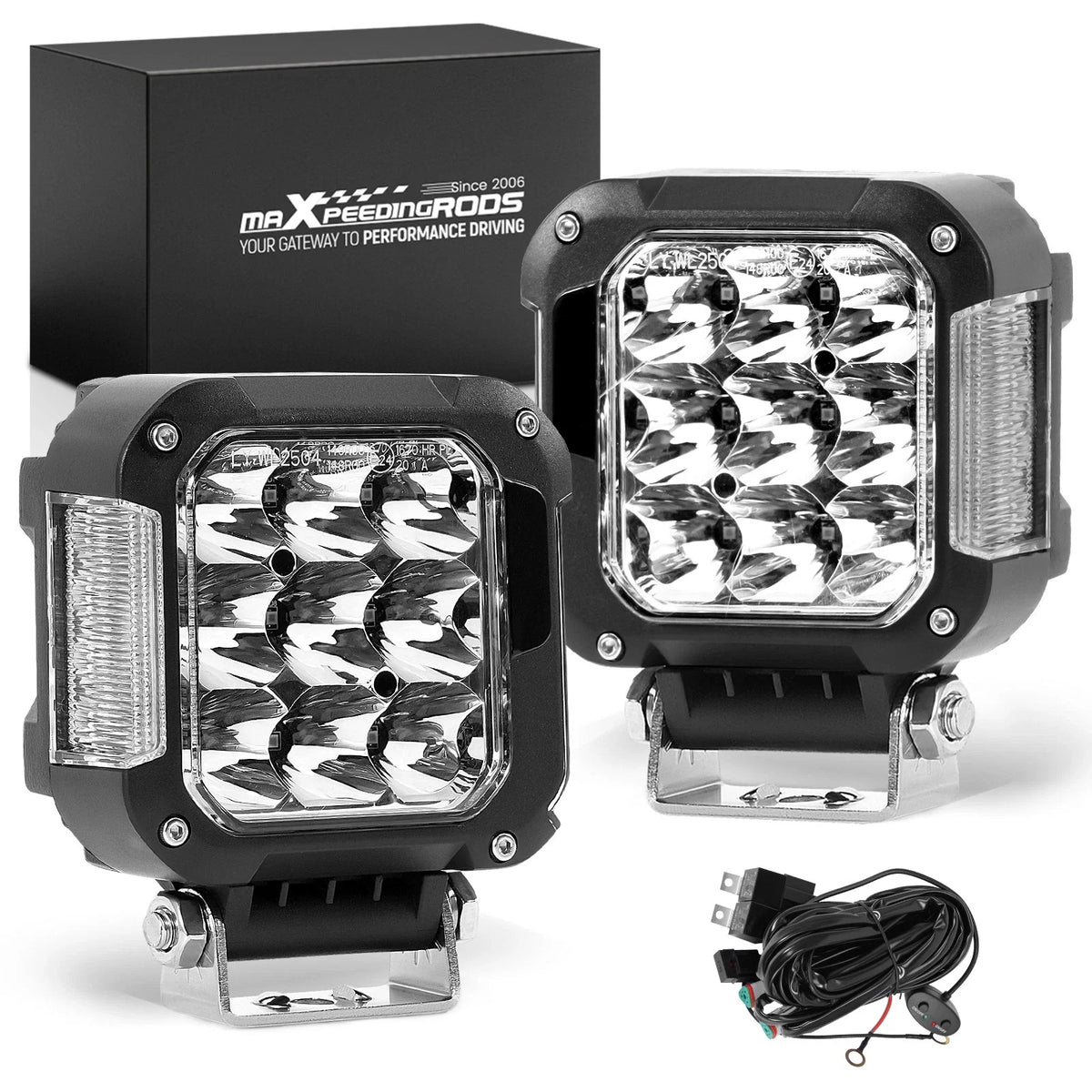 Offroad 2X 4" LED Work Light Bar Spot Pods for Truck SUV ATV UTV