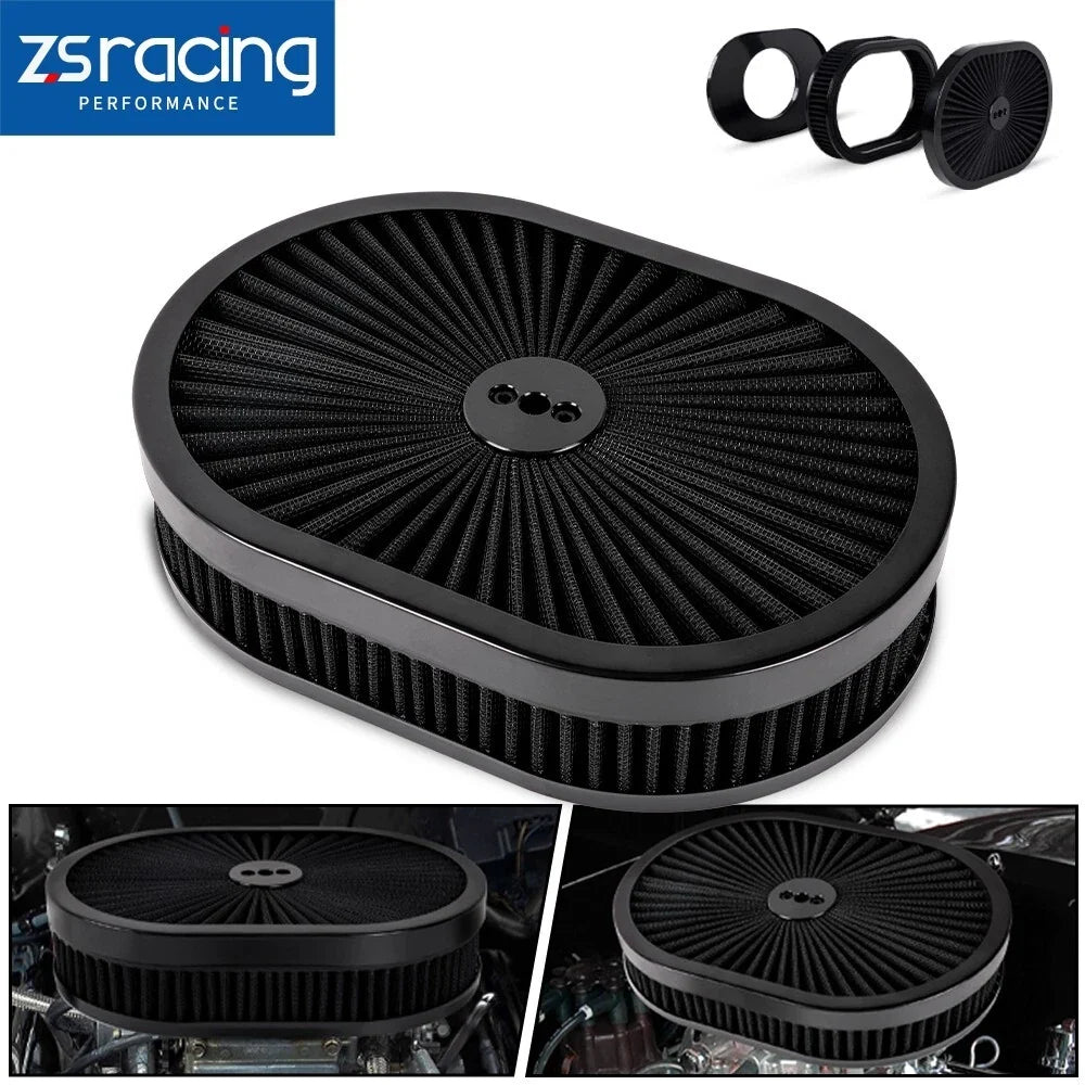 12" Oval Super Flow Air Cleaner for Ford (SBC)