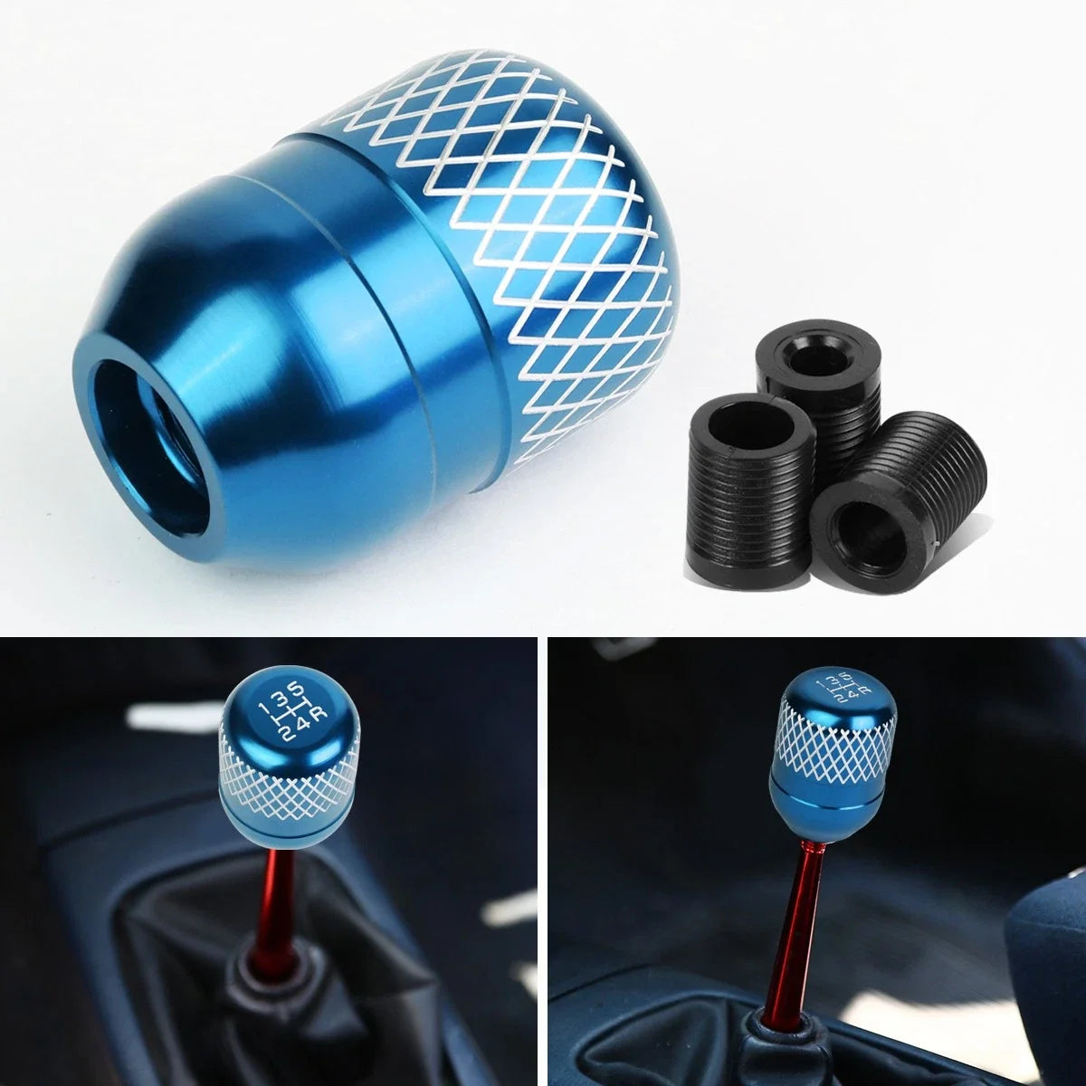 5-Speed Aluminum Shift Knob for Universal JDM Type-R Style (42mm)