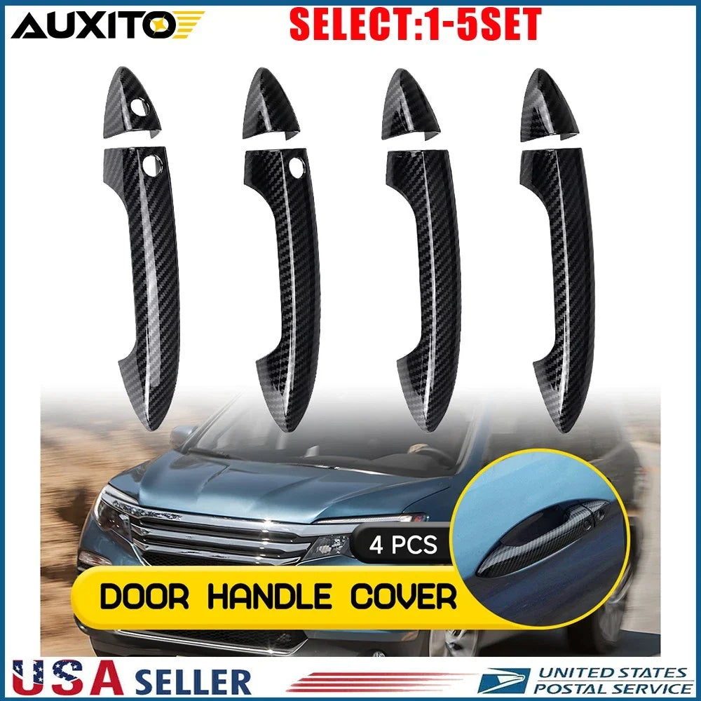 Set of 4 Carbon Fiber Door Handle Covers for Honda Pilot (2016–2022)