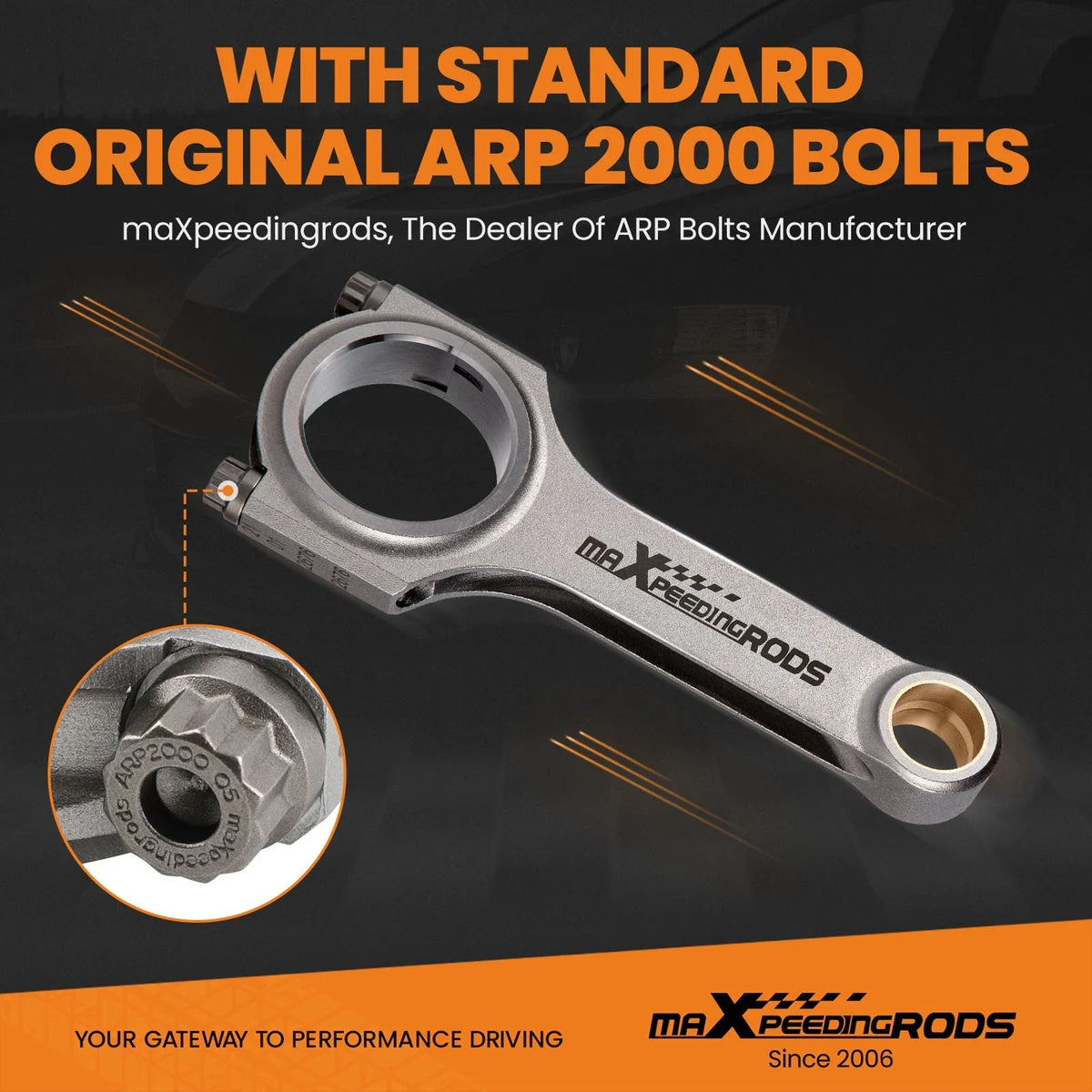 Racing Connecting Rods for Lancer Mirage CZT Mitsubishi 2000-2008 800HP