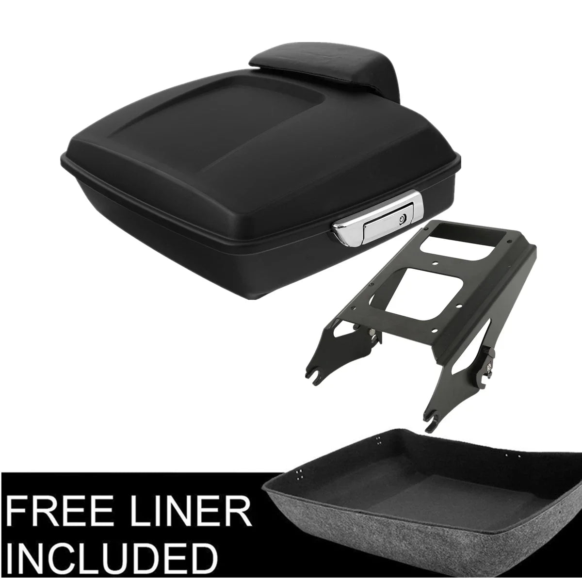 Trunk Mount Rack Chopped Design for Harley Touring 2009–2013 Matte Black