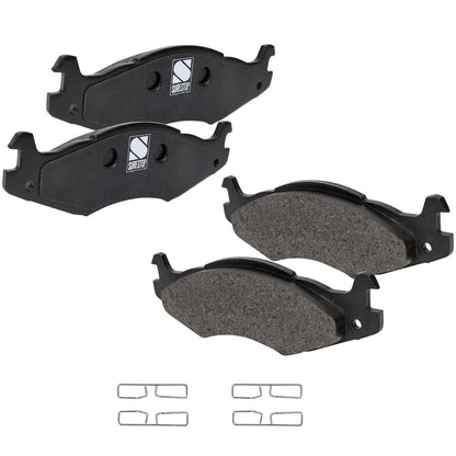 Set of 4 Front Semi-Metallic Brake Pads for Jeep Cherokee (1984–1992)