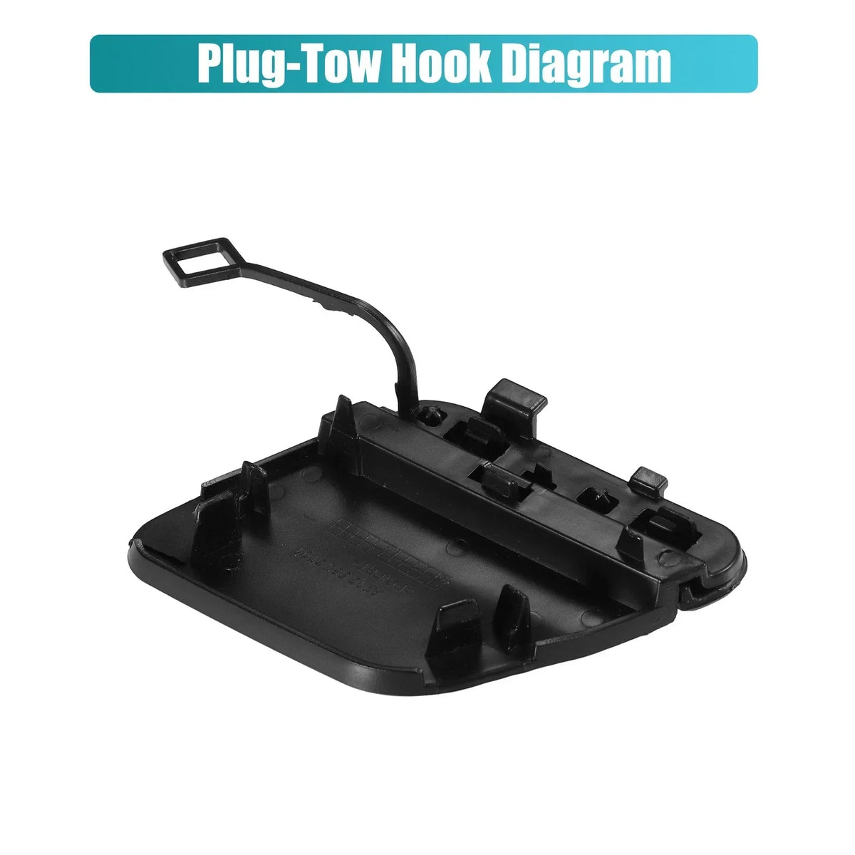 Tow Hook Cap for Rear Bumper Unpainted Black - Mercedes E-Class 2017-2023