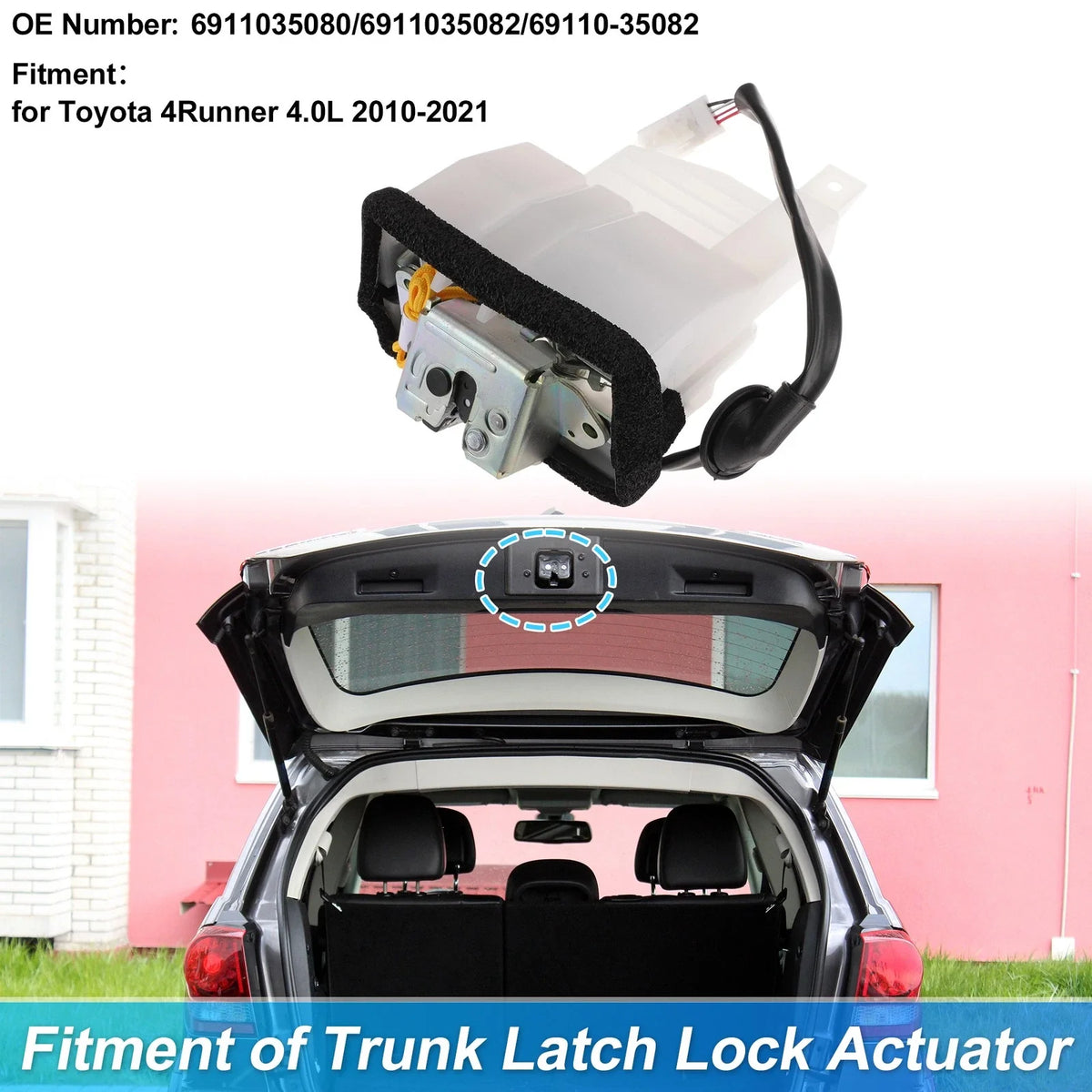 Rear Trunk Latch Lock Actuator for Toyota 4Runner (2010–2021) 6911035080