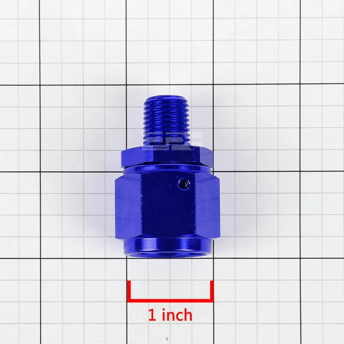 10-AN Female Flare to 1/4" NPT Male Blue Aluminum B-Nut Swivel Coupler Fitting