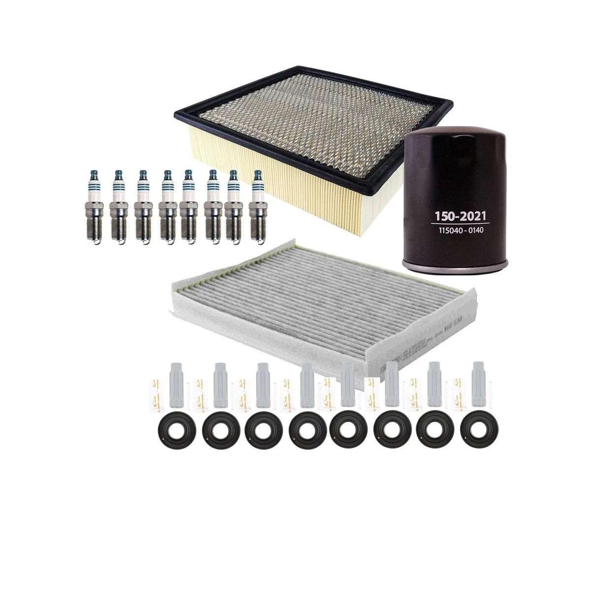 Denso Tune Up Kit & NGK 8 Spark Plug Boots for Ford F-150 (2015–2016)