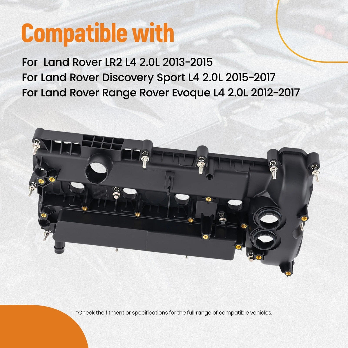 Engine Cover with Bolts for Land Rover LR2 & Range Rover Evoque 2012-2017