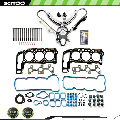 Timing Chain Kit with Head Gasket Bolt Set for 2005-2009 Dodge SUV