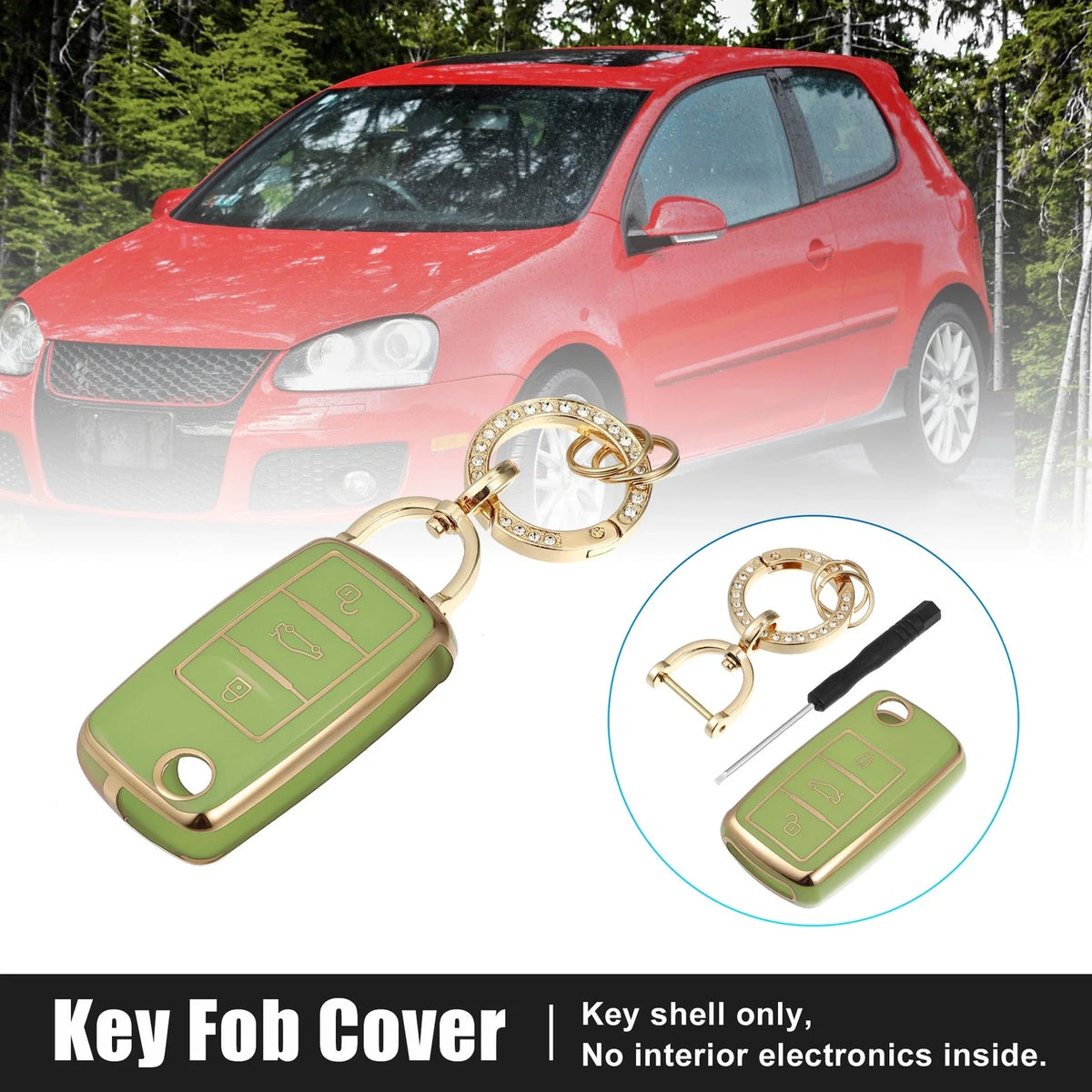 3 Button Remote Key Fob Case for Volkswagen Jetta Eos (2006–2015)