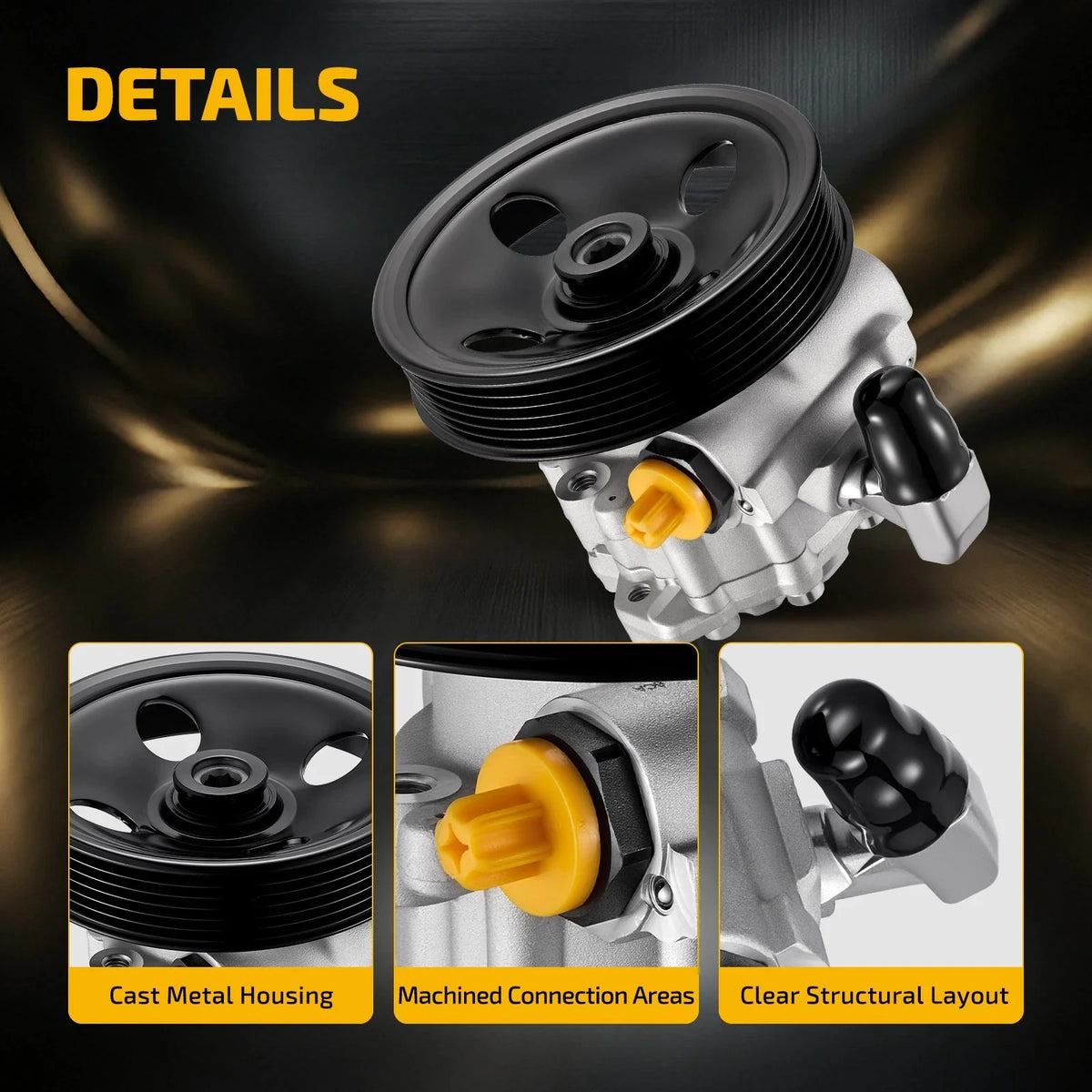 Power Steering Pump w/ Pulley for Mercedes-Benz E430 (1998–2002) 21-5294