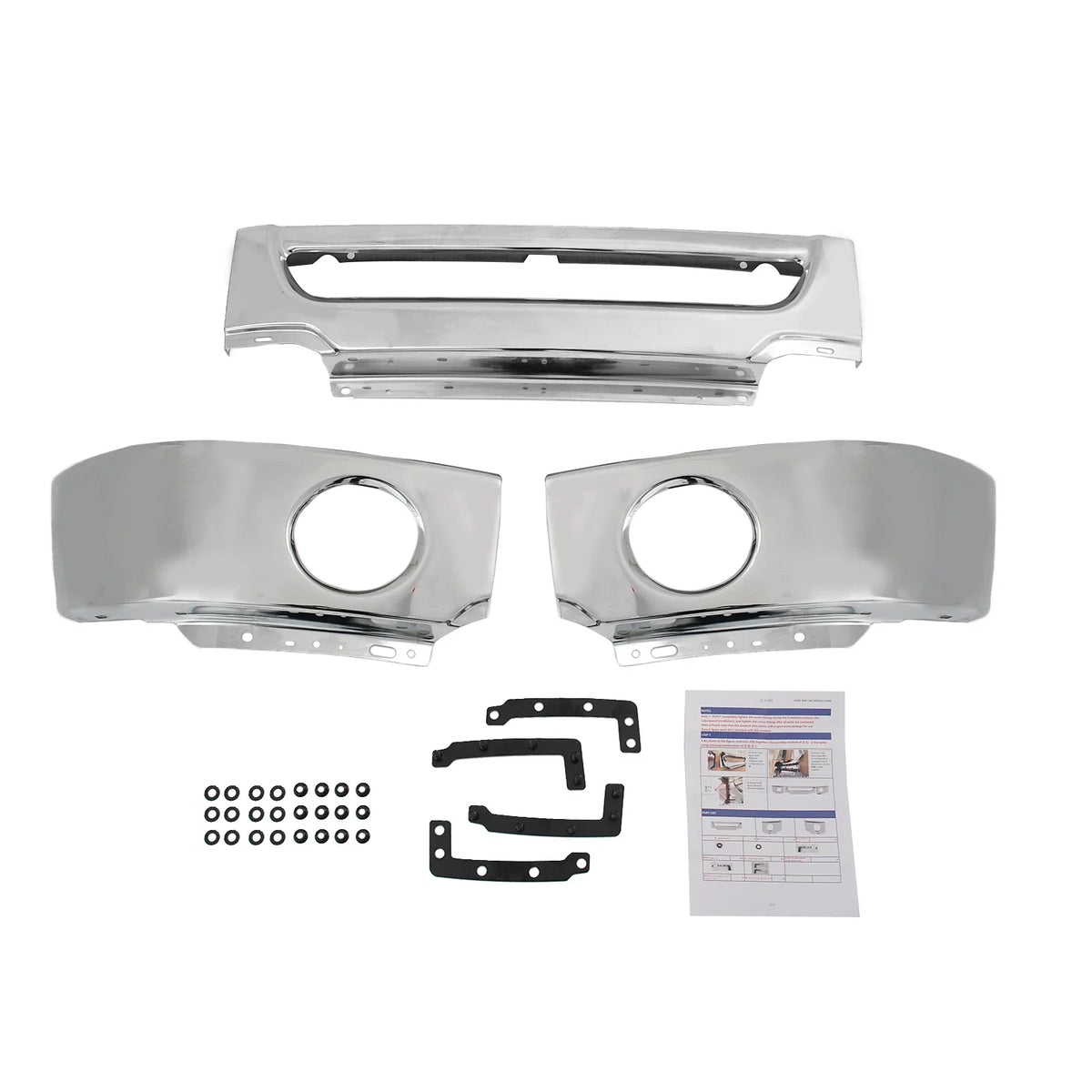 Chrome Steel Front Bumper for 2006–2008 Ford F-150 with Fog Light Openings