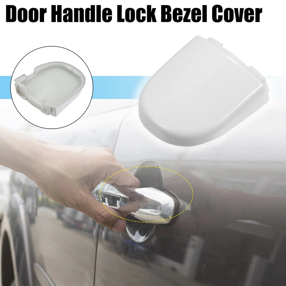 Exterior Door Handle Lock Cover Cap for VW Beetle (2003–2010) - White