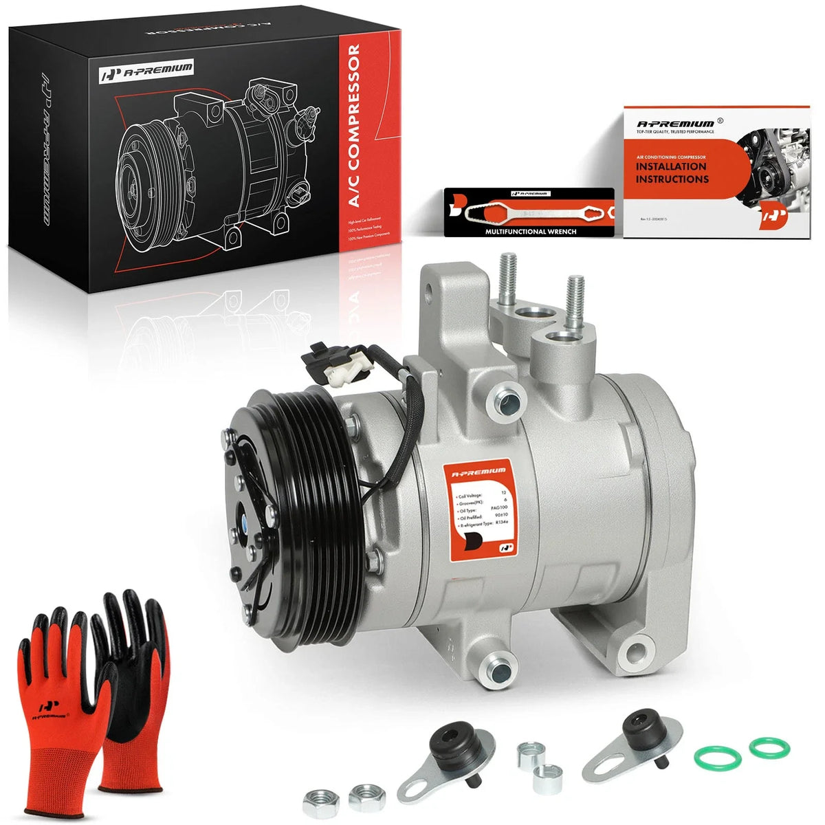 A/C Compressor with Clutch for Ford F-150 Lobo (2011–2014)