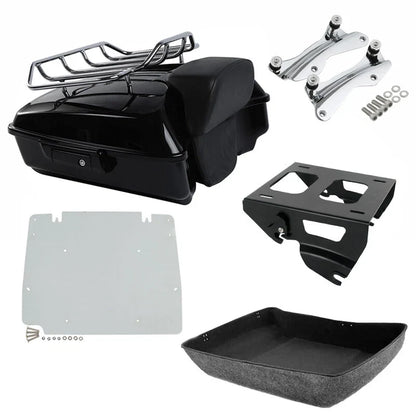 Chopped Trunk Backrest Pad Rack for Harley Touring (2014-2026)