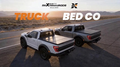 Tonneau Cover for Ram 1500 (2009–2026) W/LED Lamp 5.7/5.8ft Hard Solid 4-Fold