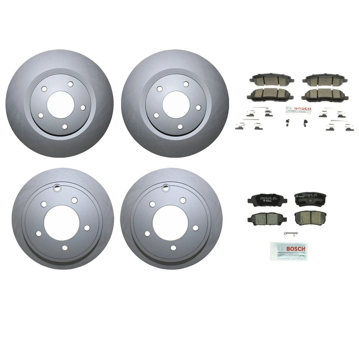Disc Rotors & Ceramic Pads Brake Kit for Front and Rear Chrysler Dodge Jeep