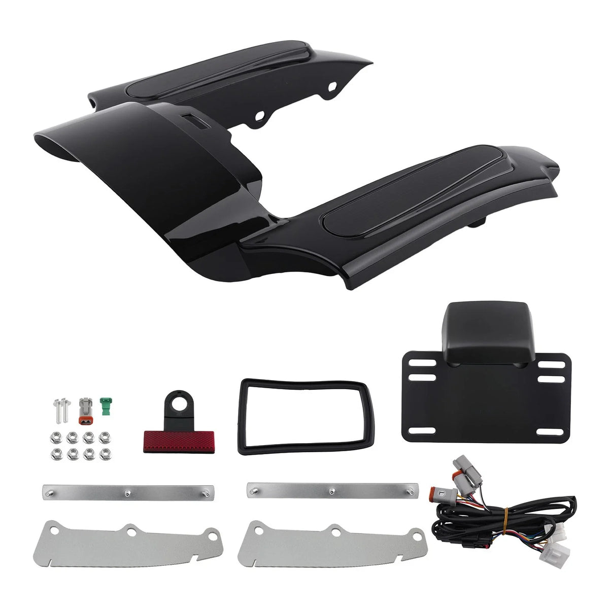 ABS Rear Mud Flaps for Harley Road King/Electra Glide/Street Glide (2009–2013)