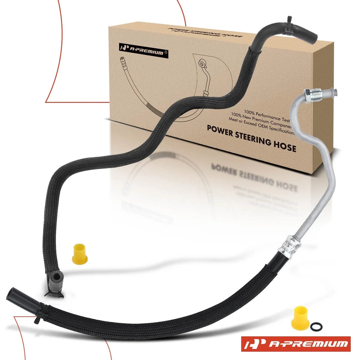 2X Power Steering Return Line Hose for Ford E-350 Super Duty
