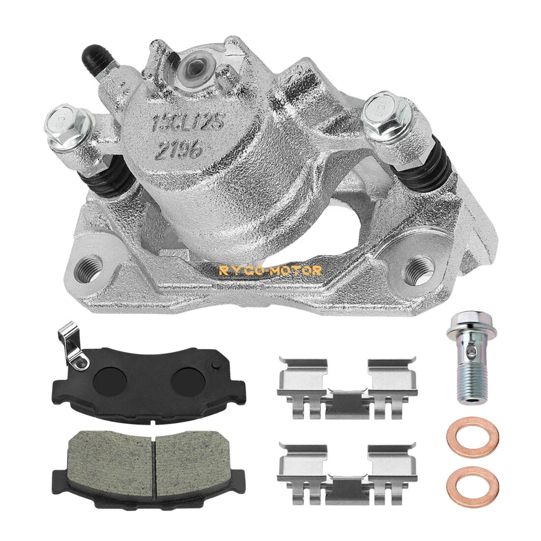 Front Brake Calipers and Pads Set for Honda Pioneer 500 520 2016-2023