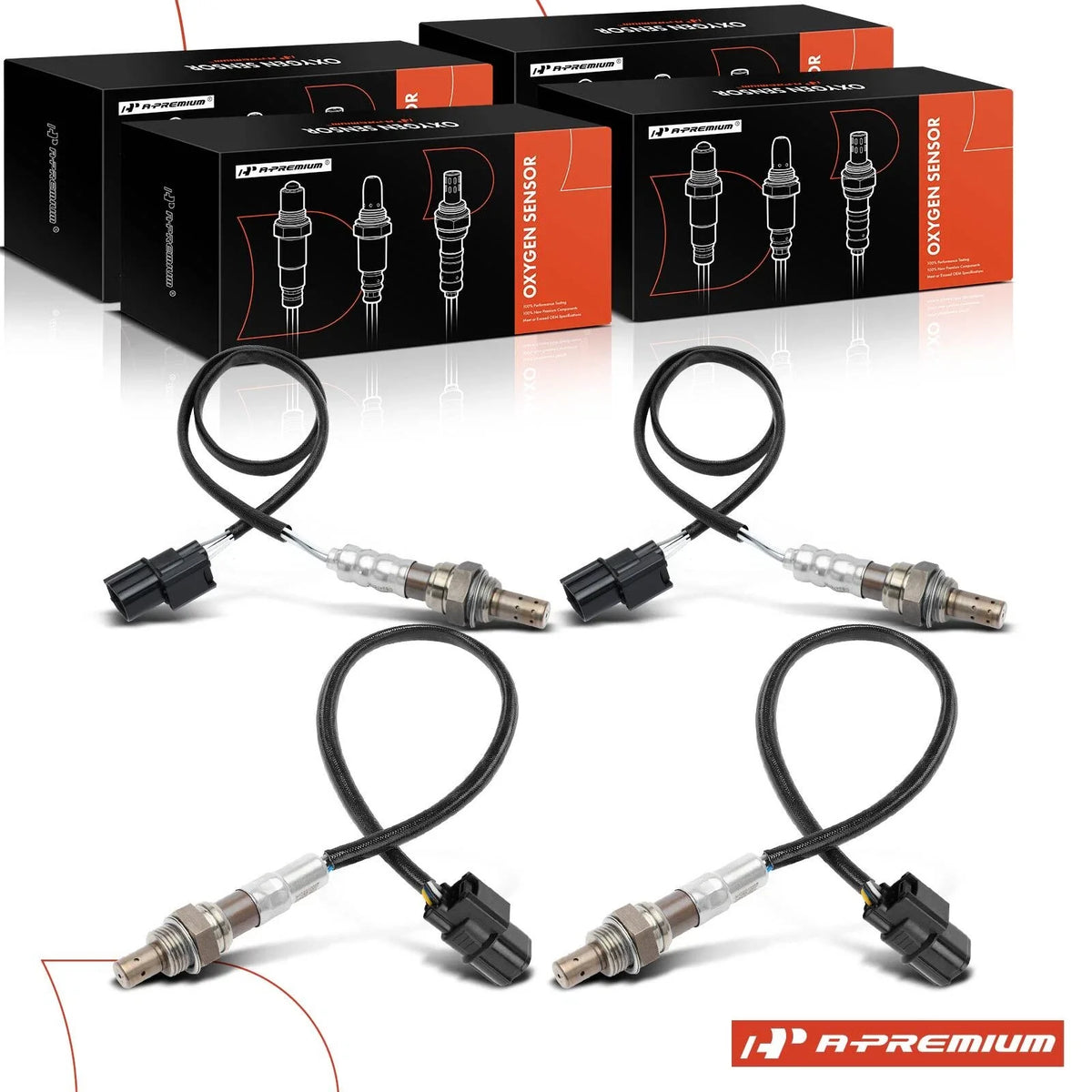 Set of 4 O2 Oxygen Sensors for Honda Accord (2008–2009)