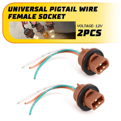 EV 1157 Female Socket Pigtail Wire Harness (7443) - Set of 2