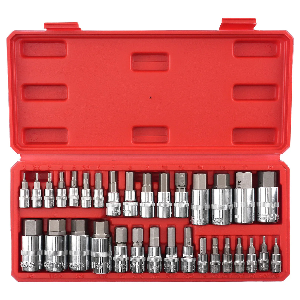 S2 Steel Hex Bit Socket Set for 1/4, 3/8 & 1/2 in Drive (2010–2024)