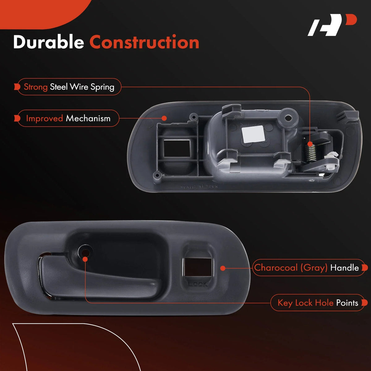 Front Left Door Handle - Charcoal for Honda Civic (1996-2000)