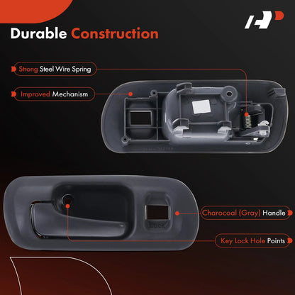 Front Left Door Handle - Charcoal for Honda Civic (1996-2000)