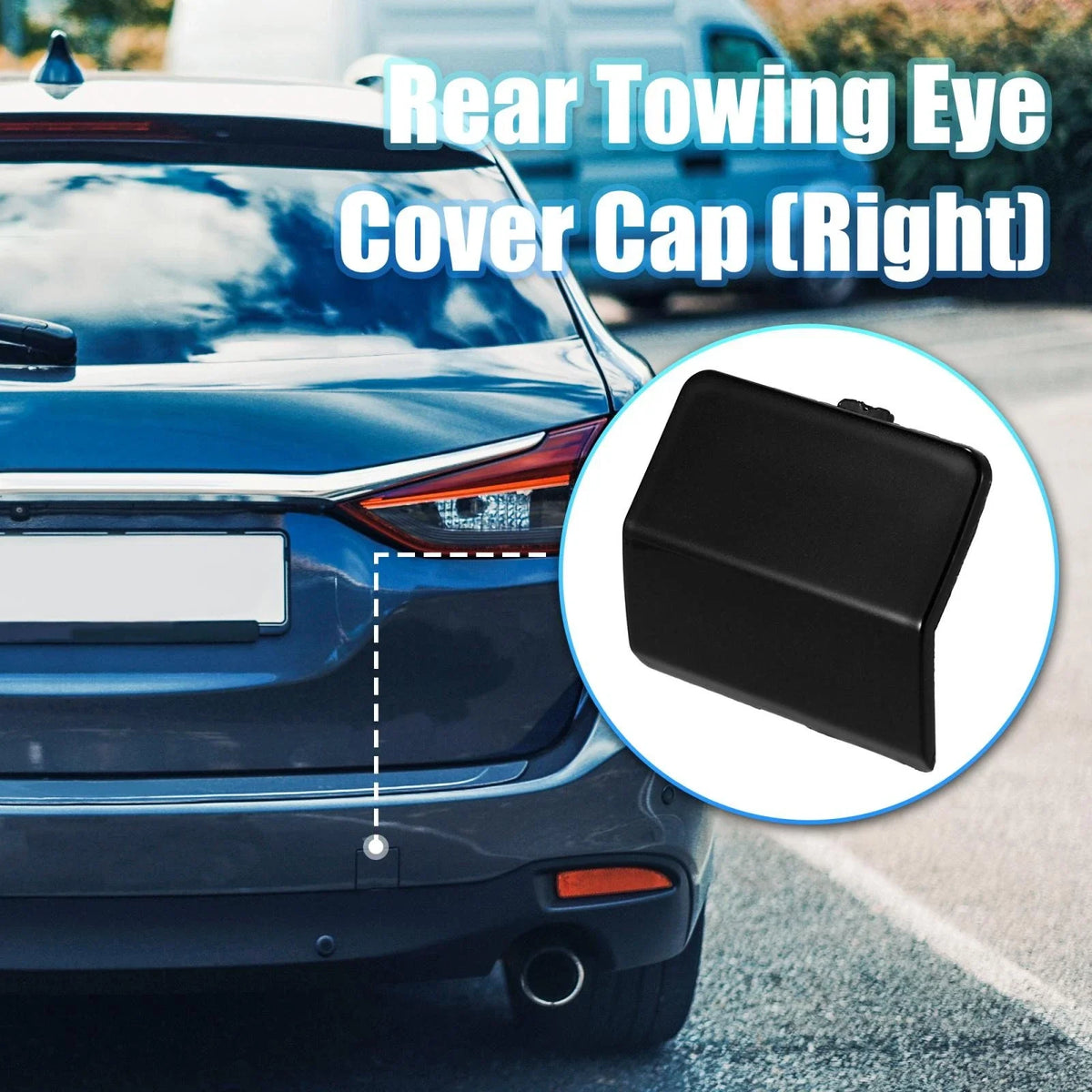 Tow Hook Cover Cap GJR950EK1 for Mazda 6 (2013–2018) Black