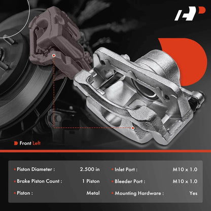 Front Left Brake Caliper for Honda Pilot (2003-2008) with Bracket