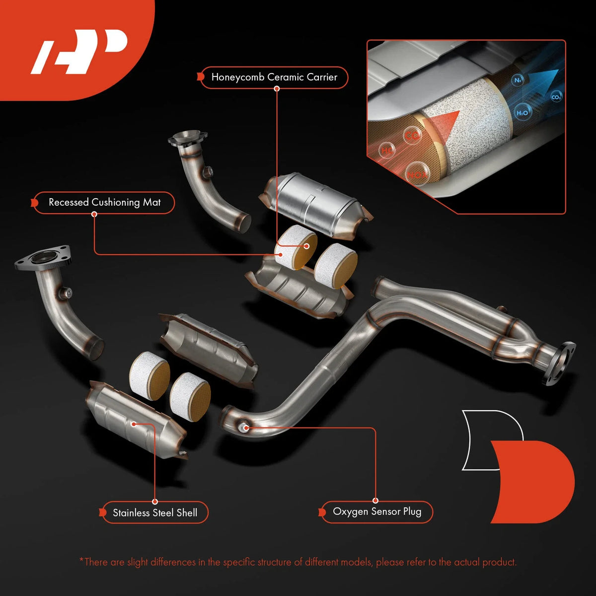 3X Catalytic Converter 3.5L for Nissan Murano (2003-2007)