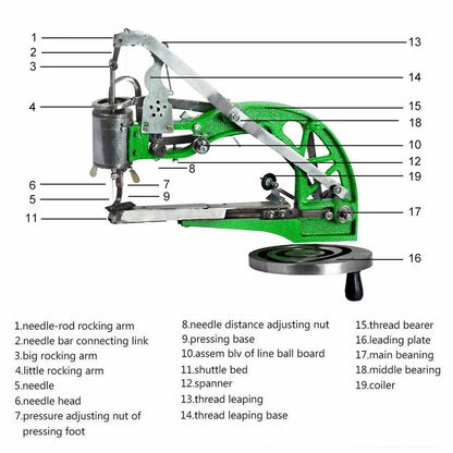 Sewing Machine for Repairing Leather and Cloth (Dual Thread)