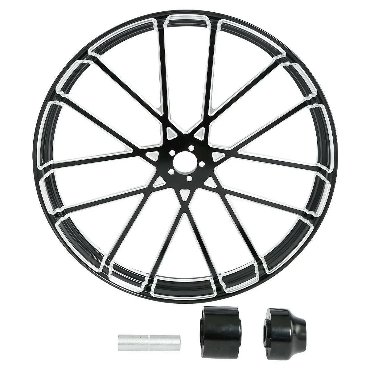 CNC Front Wheel Rim Hub for Harley Touring (1997–2021) 23''X3.5'' Single Disc