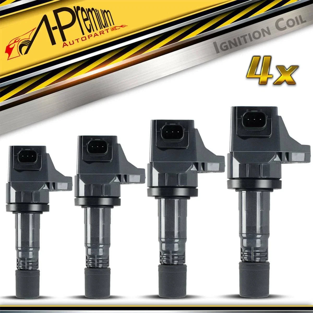 Set of 4 Ignition Coils for Honda Civic (2012–2015) HR-V (2016–2022) Acura ILX
