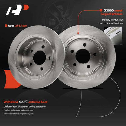Disc Brake Rotor & Rear Ceramic Pad Set for Ford Explorer Sport Trac (03-05)