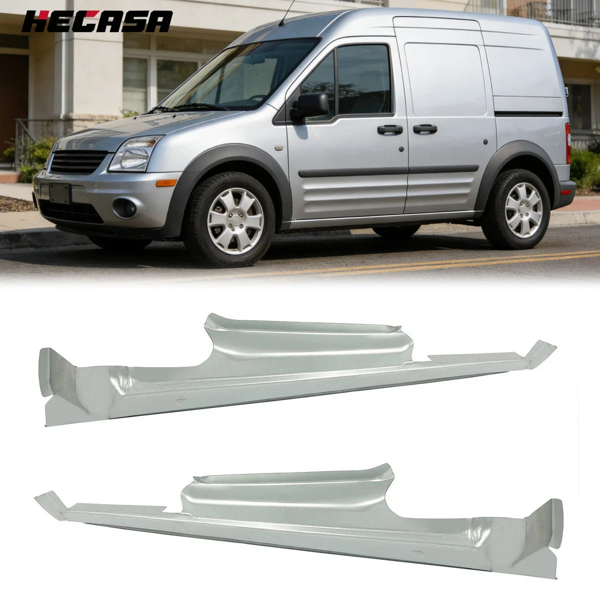 Set of 2 Outer Rocker Panels for 2010-2013 Ford Transit Connect