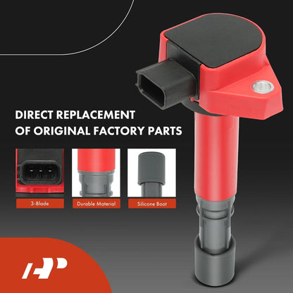 6 Ignition Coils with 6 Iridium Platinum Spark Plugs for Honda Acura
