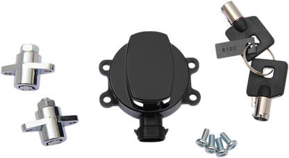 Side Hinge Ignition Switch for Harley Davidson (2000–2023) - Gloss Black