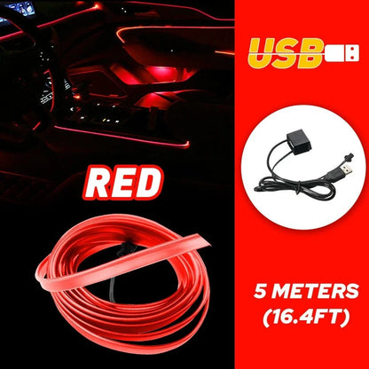 Car Interior 5m Red LED Strip Light (Universal Application)