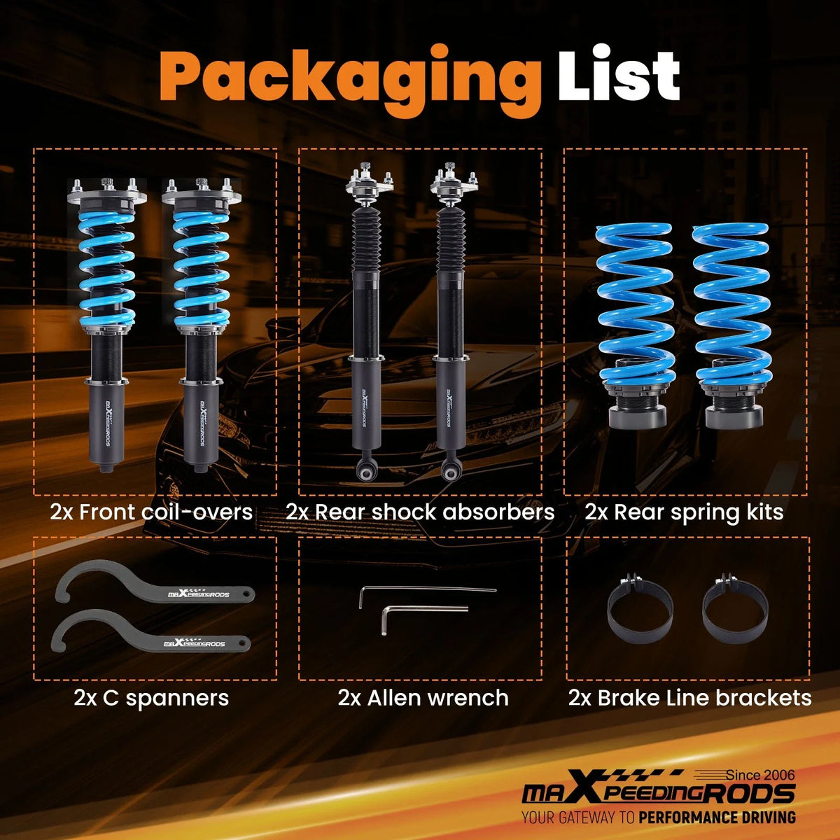 24 Step Coilover Suspension Kit for IS250 IS350 Lexus (2014-2016)
