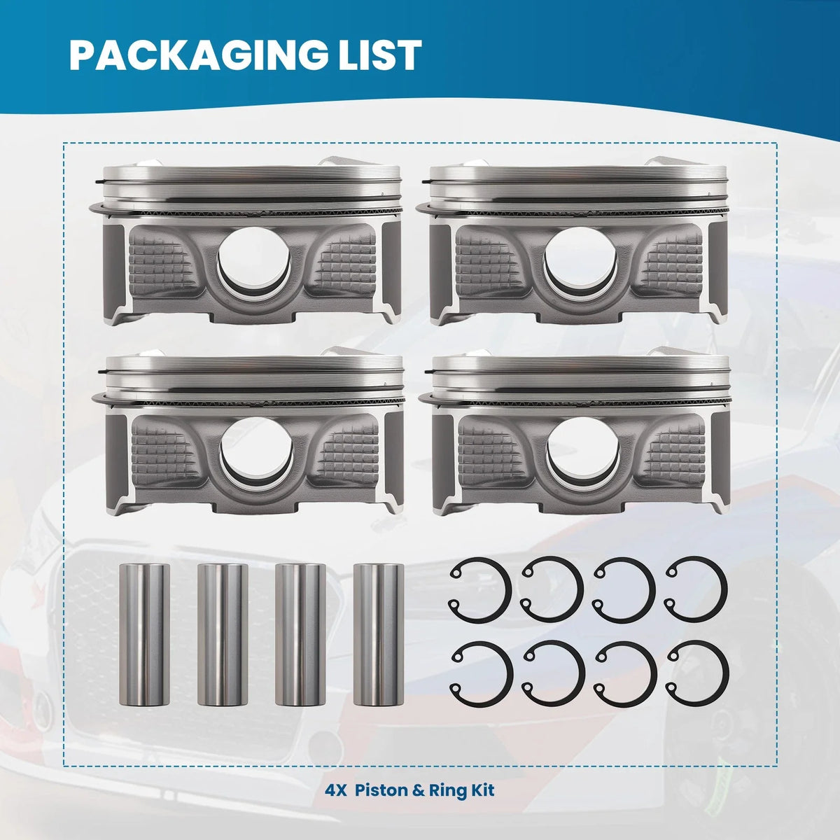Pistons & Rings Set for Subaru Outback Forester Legacy 2.5 SOHC (2006-2010)