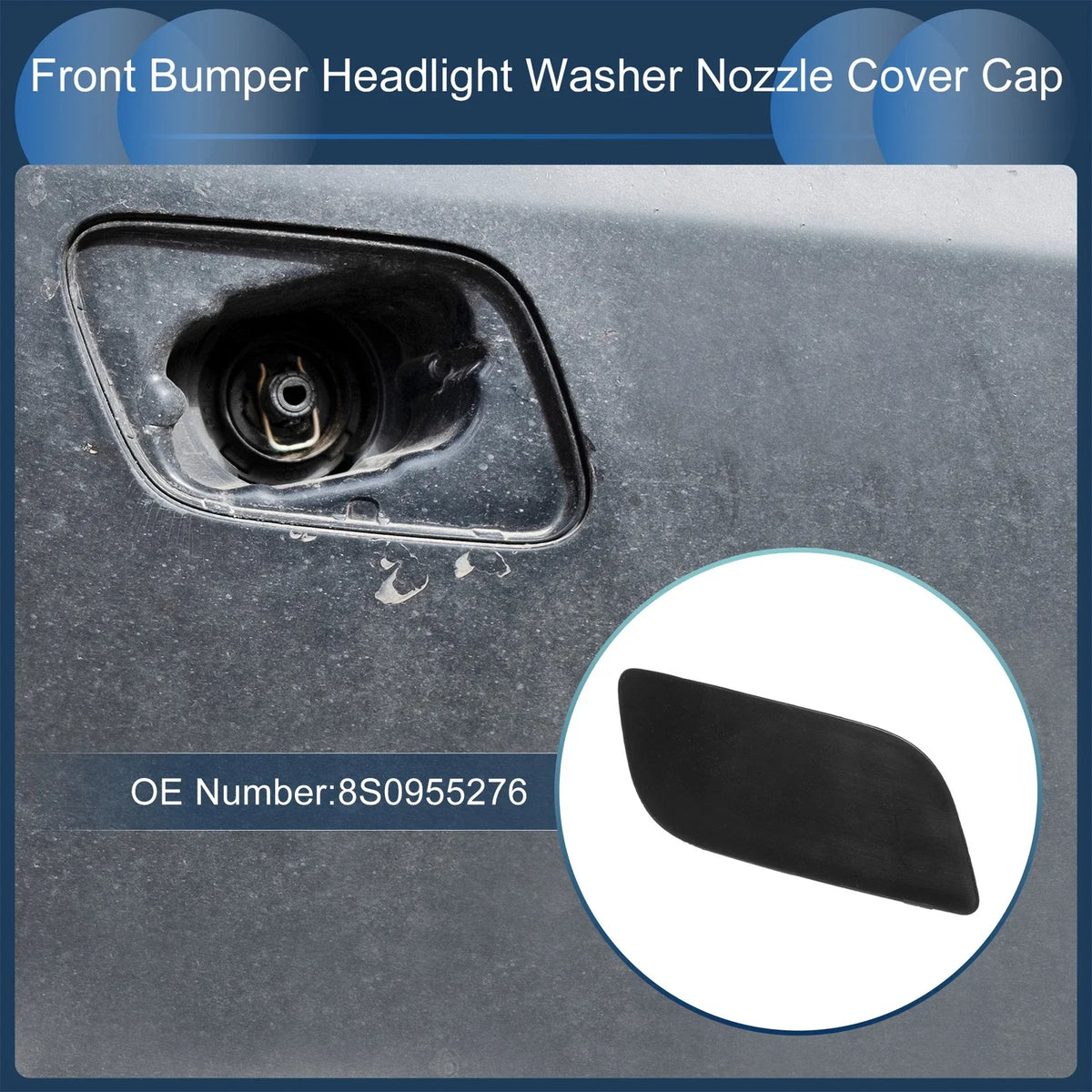Front Right Washer Nozzle Cover Cap for Audi TT (2016–2023) 1 Pcs
