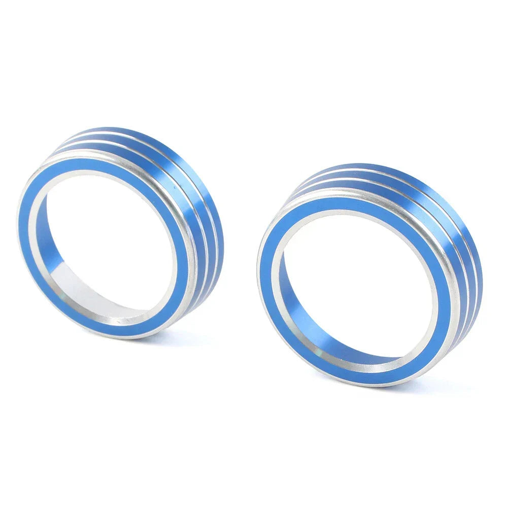 Knob Ring Trim Cover for Climate Control in Honda Civic 2016-2021 Blue