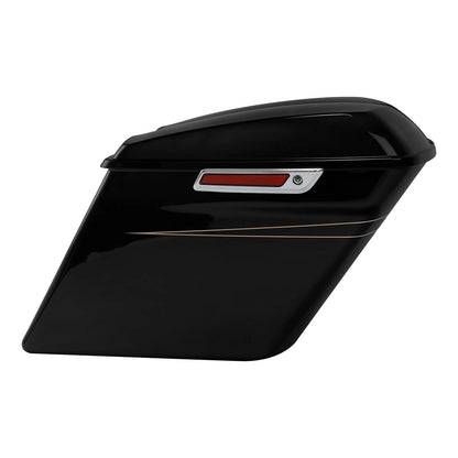 Black Quartz 5" Saddlebags for Harley Road Glide (2014–2023)