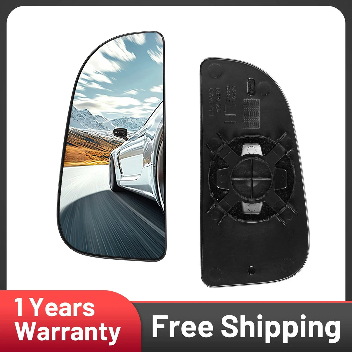 Mirror Glass Driver Side for Dodge Ram 1500 2500 3500 4500 5500 (2003–2012)